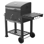 Churrasquera a Carbón Deluxe con Ruedas 118 x 60 Cm