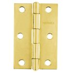 Bisagra Rectangular de Acero con Acabado Dorado Antiguo de 2 plg