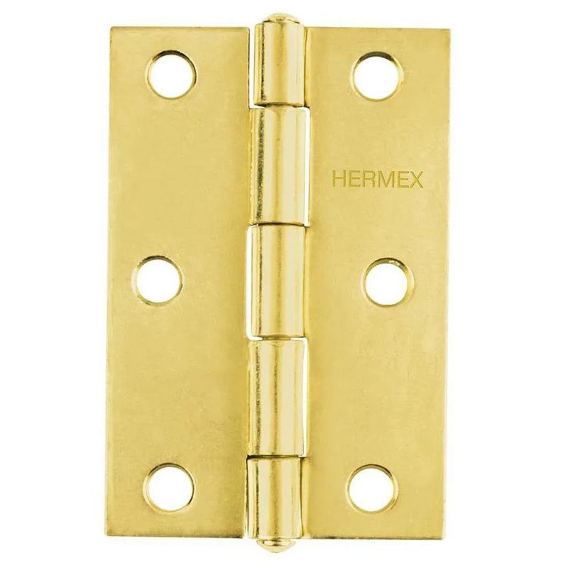 Bisagra Rectangular de Acero con Acabado Dorado Antiguo de 2 plg