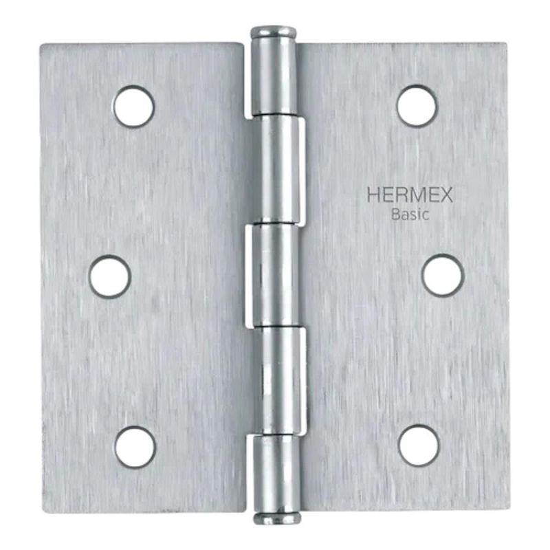 Bisagra Cuadrada de Acero Color Cromado de 2 plg