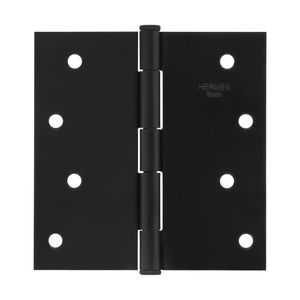 Bisagra Cuadrada de Acero Color Negro de 4 plg