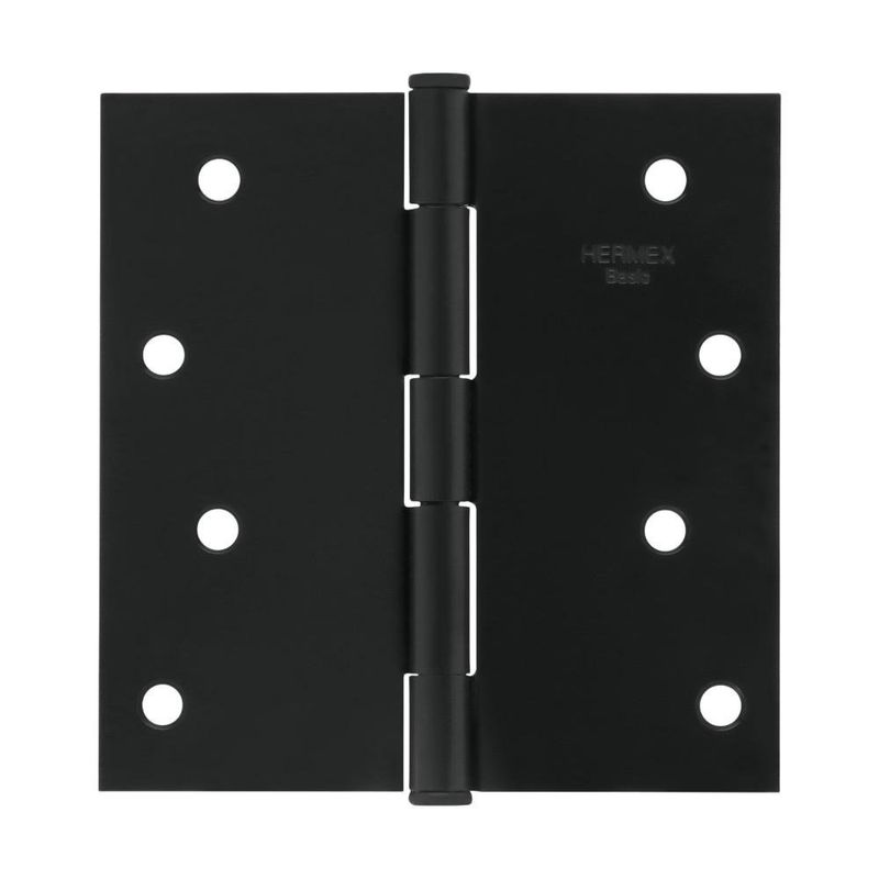 Bisagra Cuadrada de Acero Color Negro de 4 plg