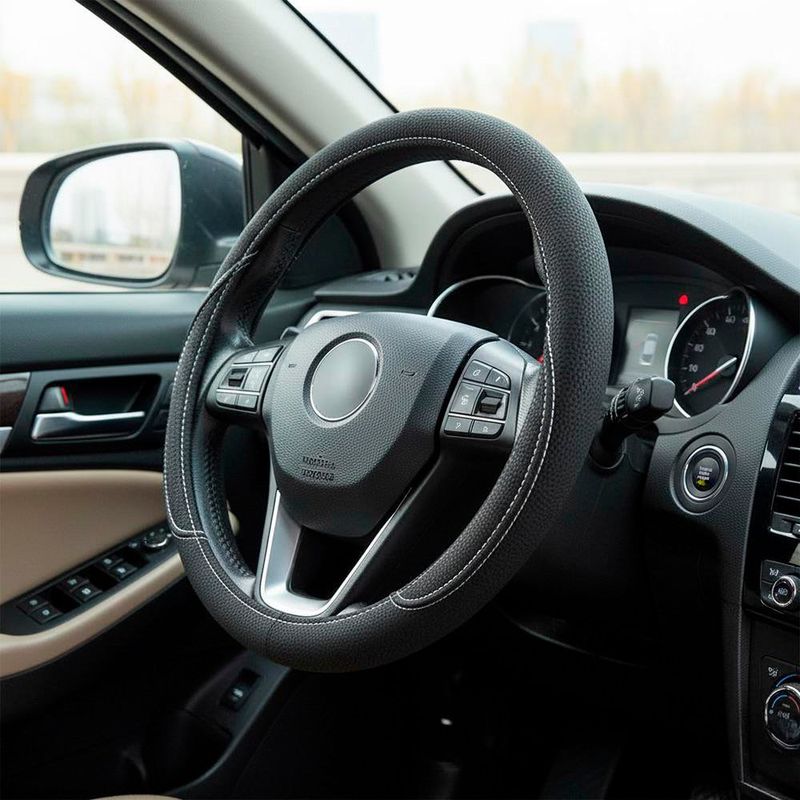 Cubre Volante Sintético Negro