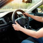 Cubre Volante para Auto Negro con Líneas Azules