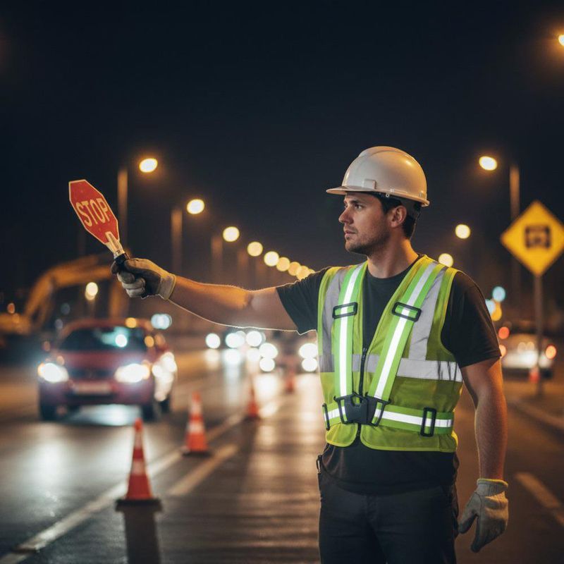 Chaleco Tipo Arnés Verde Y Cintas Reflectivas