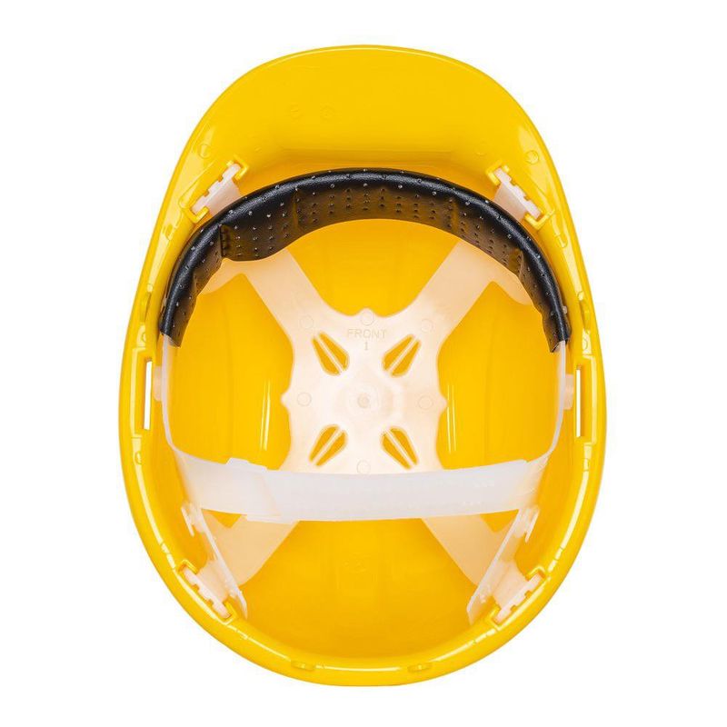Casco De Seguridad Amarillo Ajustable Con Visera