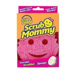 Esponja Dual Scrub Mommy Rosa con Fibra y Espuma