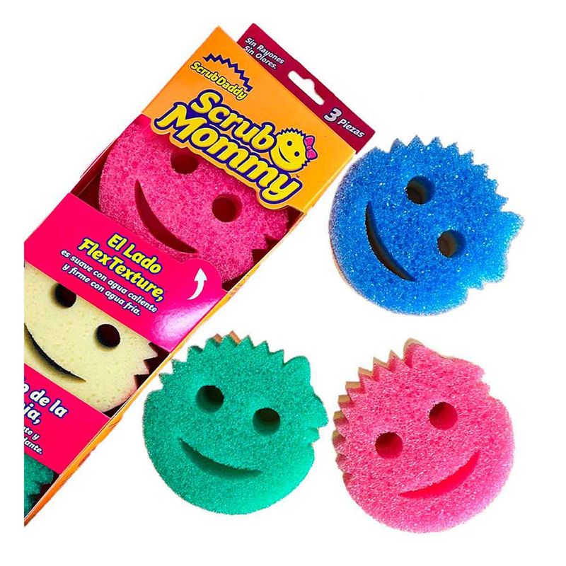 Esponjas Dual Scrub Mommy con Fibra y Esponja 3 Pzas