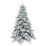 Árbol de Navidad Nevado con Luz Blanca de 2.28 Metros