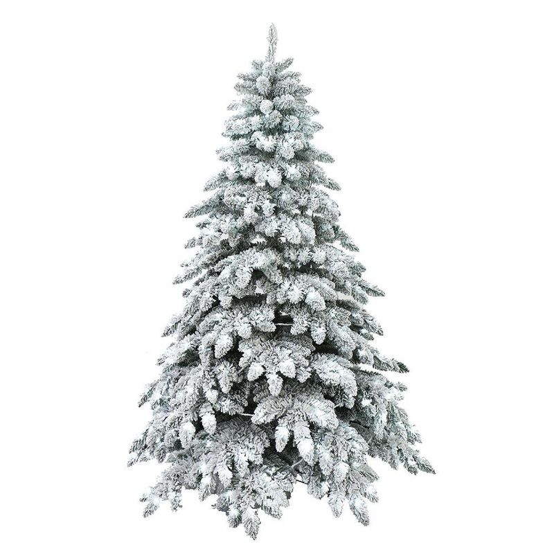 Árbol de Navidad Nevado con Luz Blanca de 2.28 Metros