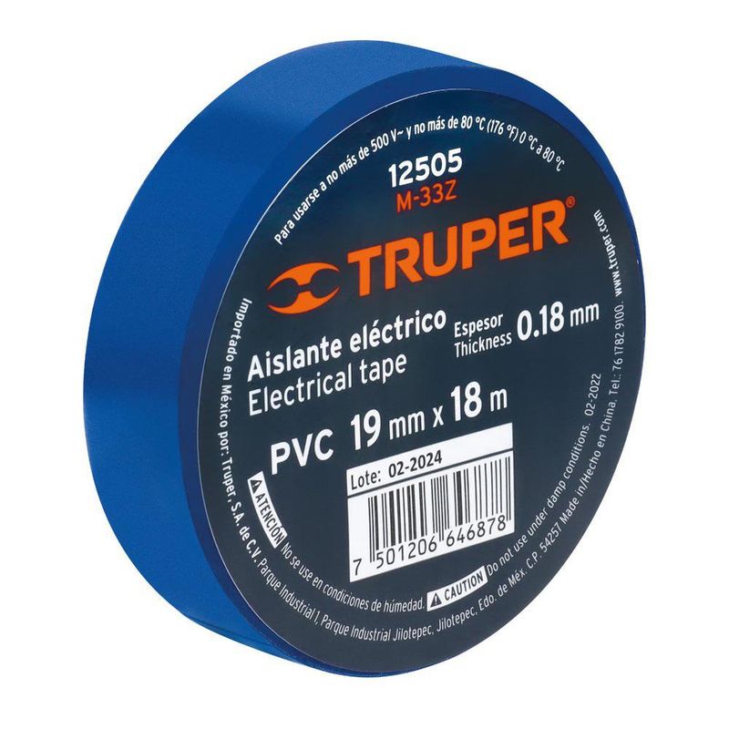 Cinta Aislante Eléctrica PVC Azul 3/4Plg X 60 Pies