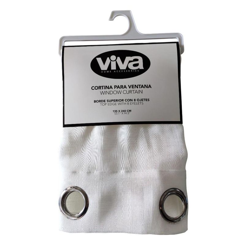 Cortina Blanca Pisa para Ventana de 135 x 240 Cm