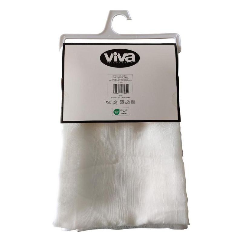 Cortina de Encaje Blanca para Ventana de 135 x 240 Cm