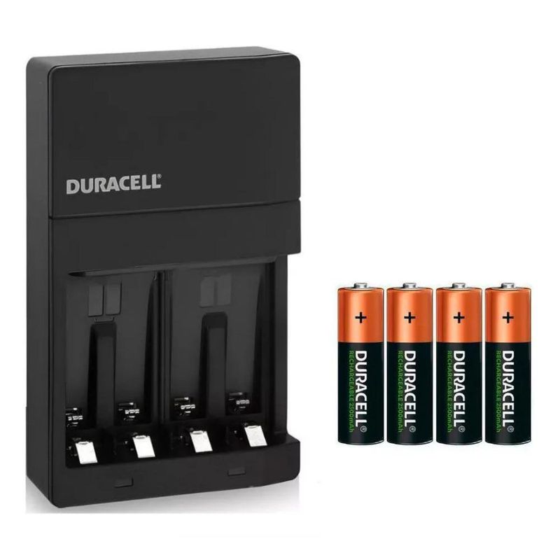 Cargador de Pilas con 4 Baterías AA