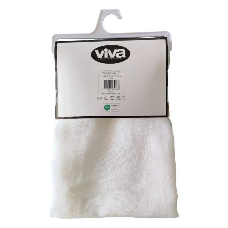 Cortina Blanca Montecarlo para Ventana de 135 x 240 Cm