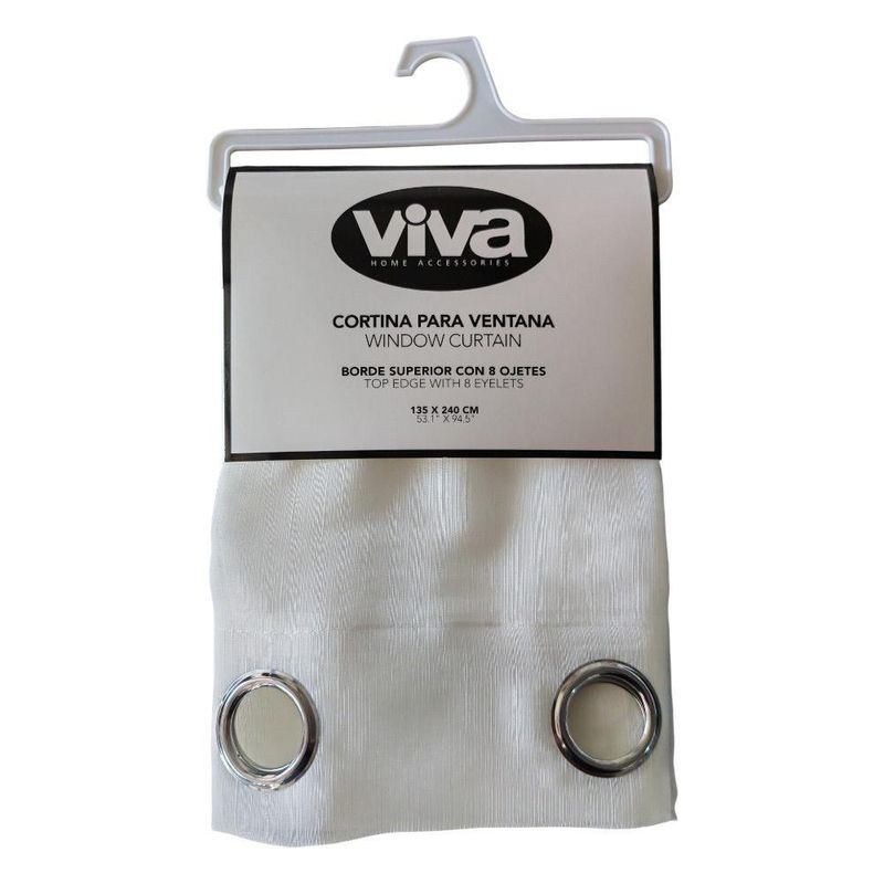 Cortina Blanca Portofino para Ventana 135 x 240 Cm