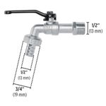 Chorro de Bola Latón Cromado 1/2 Plg