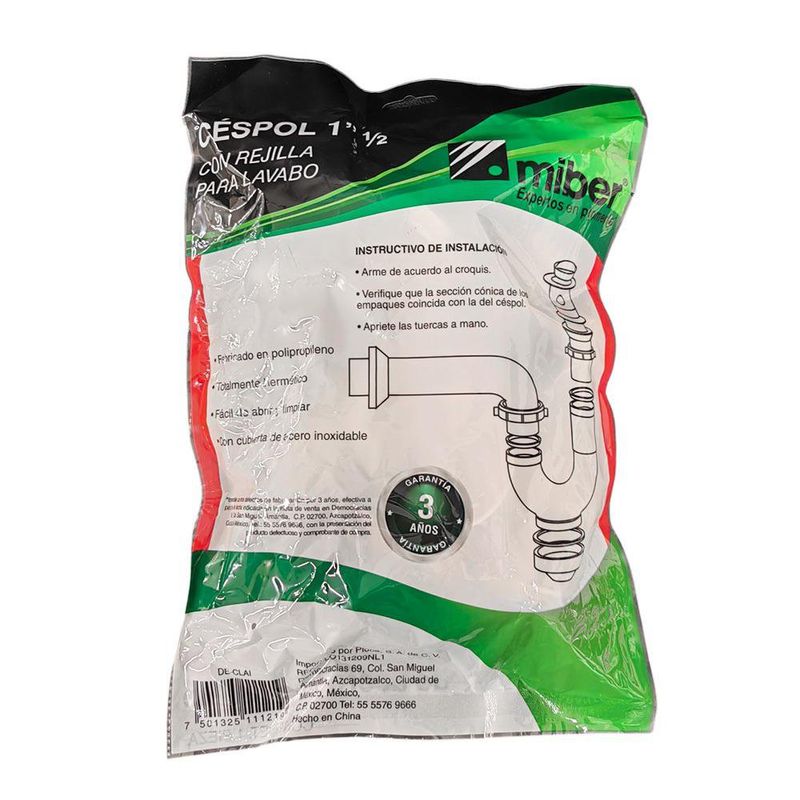 Sifón Universal Tipo P 14 Plg