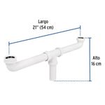 Sifón de Lavaplatos Tipo Cacho 1-1/2 X  20 Plg