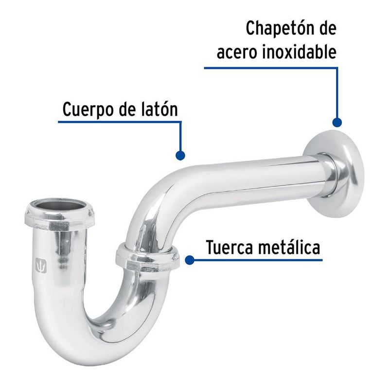 Sifón de Lavamanos Tipo P 12 Plg