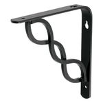 Ménsula Reforzada Negra Diseño Trenza 6 x 6 Plg