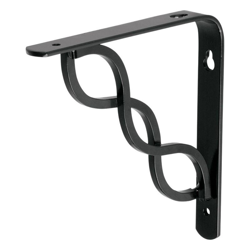 Ménsula Reforzada Negra Diseño Trenza 6 x 6 Plg