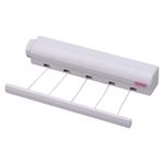 Tendedero Blanco Retráctil de Pared con 5 Cuerdas