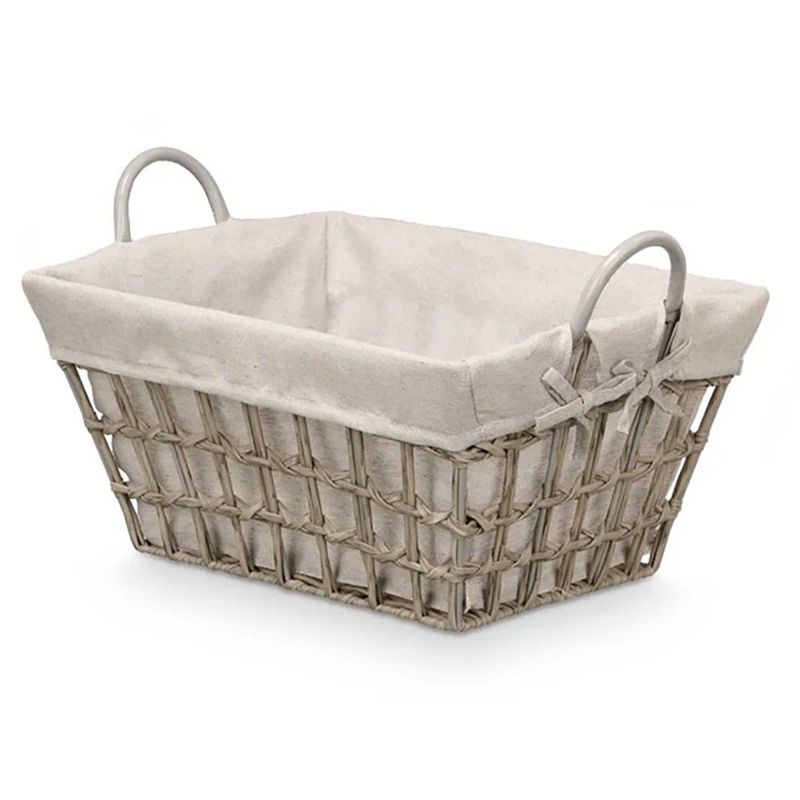 Canasta Rectangular con Agarradores Grises