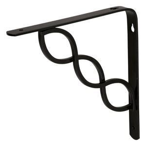 Ménsula Reforzada Negra Diseño Trenza 8 x 8 Plg