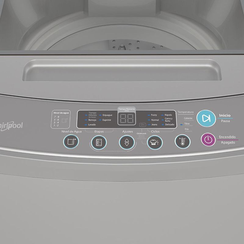Lavadora Automática 12 Kg Carga Superior Color Gris