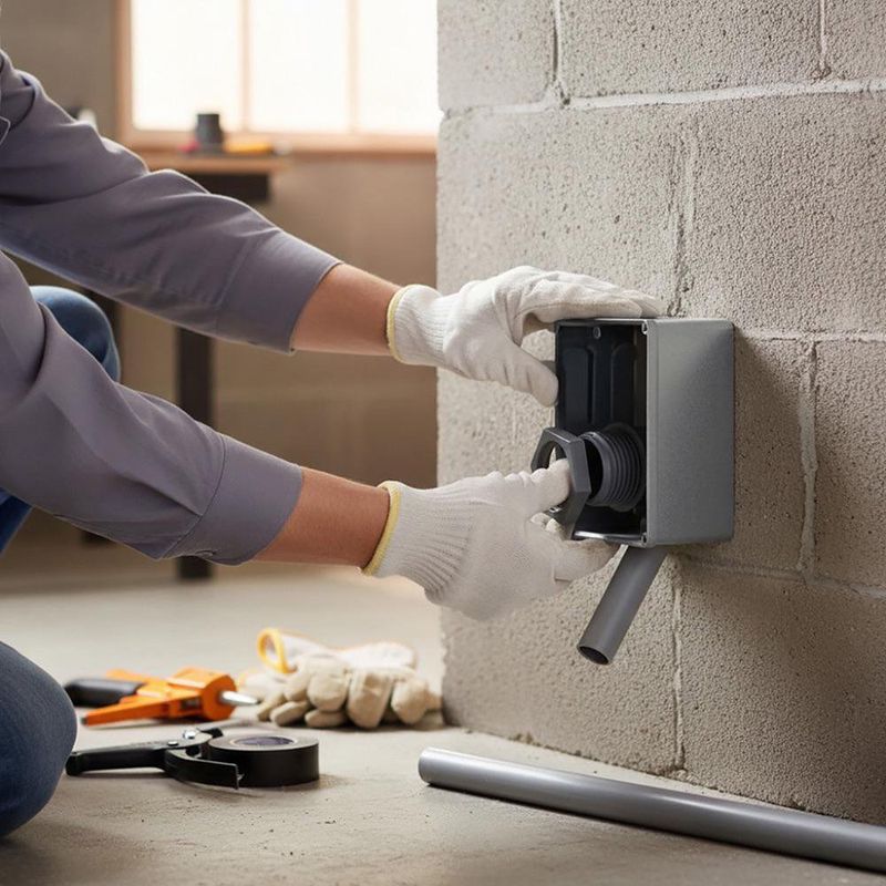 Conector Recto de PVC Eléctrico de 3/4 Plg