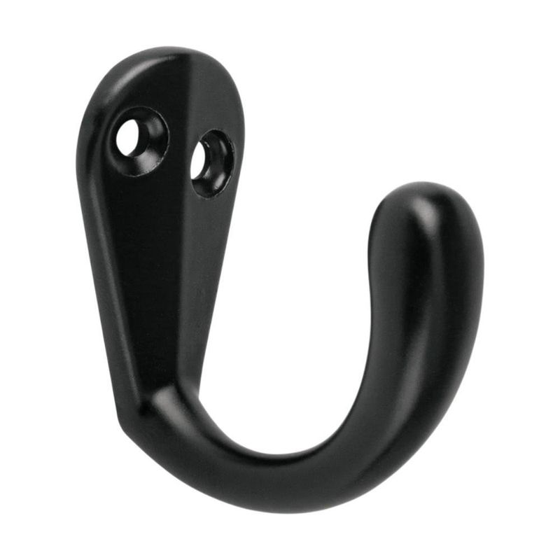 Gancho Sencillo Tipo Perchero en Negro