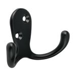 Gancho Doble Tipo Perchero en Negro