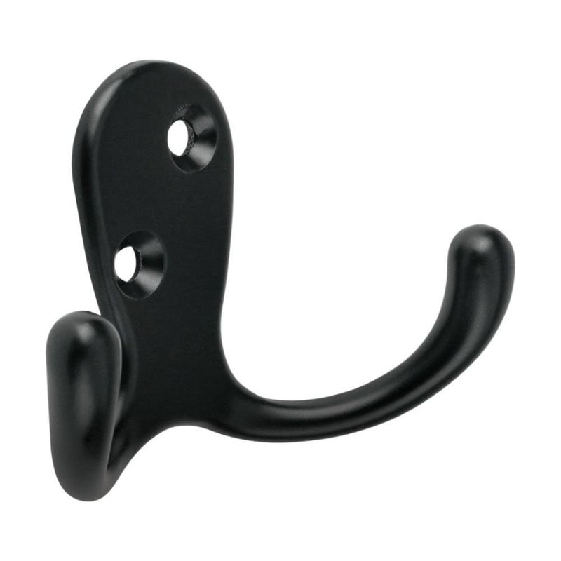 Gancho Doble Tipo Perchero en Negro