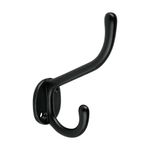 Gancho Doble Perchero Largo y Corto en Negro