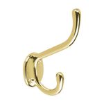 Gancho Doble Perchero Largo y Corto Dorado Brillante