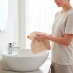 Set de 2 Toallas para Manos y Baño Beige