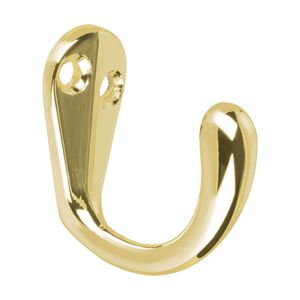 Gancho Sencillo Tipo Perchero Dorado Brillante