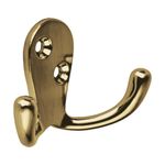 Gancho Doble Tipo Perchero Dorado Antiguo