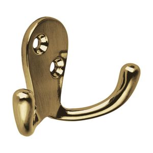 Gancho Doble Tipo Perchero Dorado Antiguo
