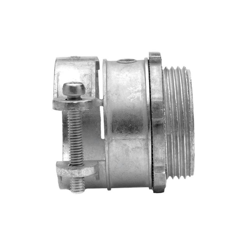 Conector Recto de Metal para Tubo Flexible 1/2 Plg