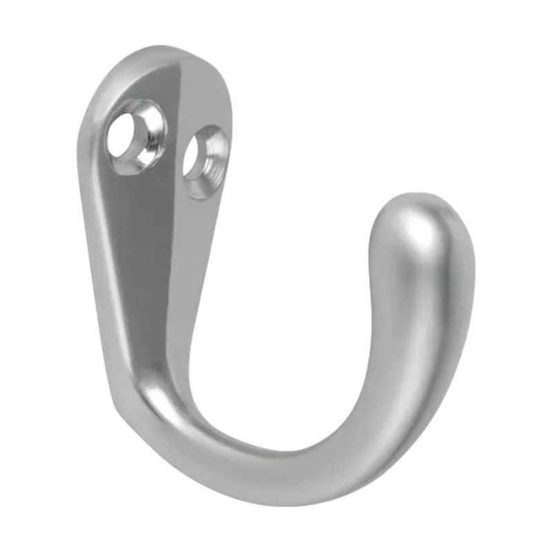 Gancho Sencillo Tipo Perchero en Cromo Mate