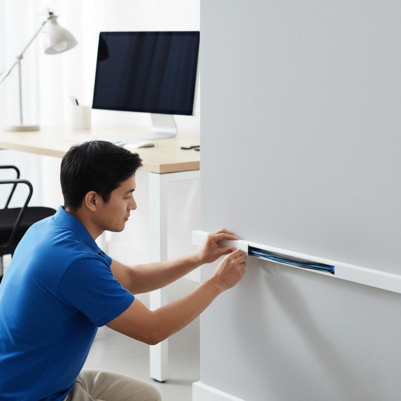 Canaleta Plástica de Pared Blanca 12 X 12 Mm