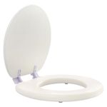 Asiento para Sanitario de Madera Moldeada 17 Plg Blanco