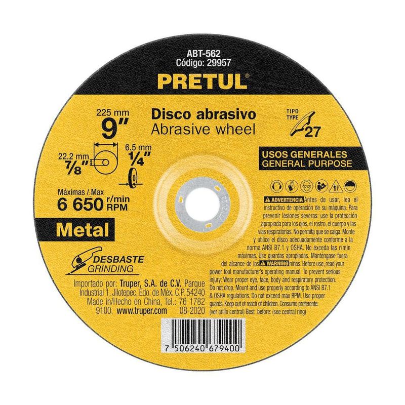 Disco Desbaste Metal 9 Plg