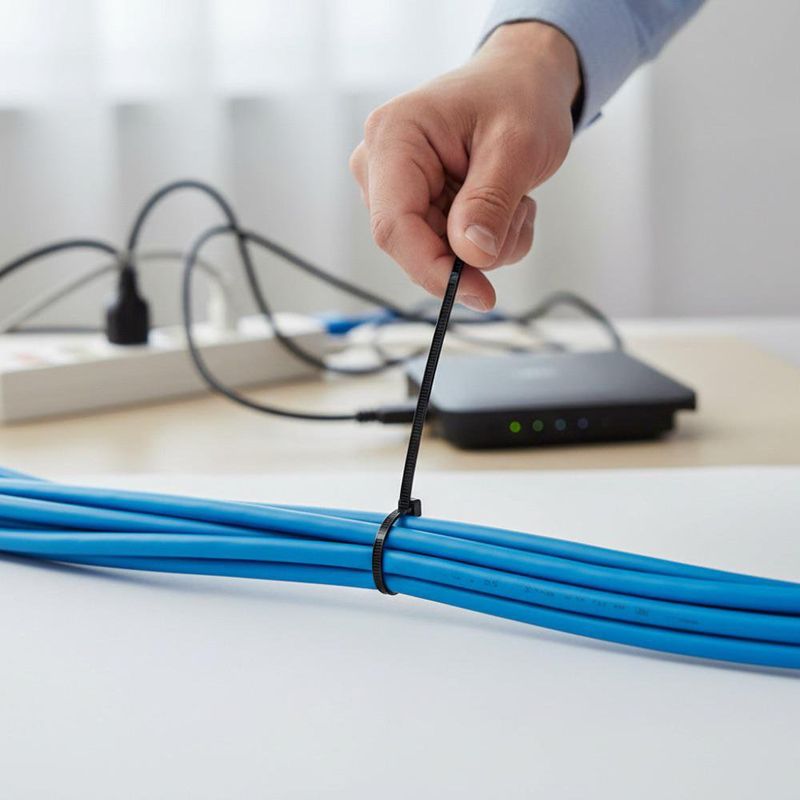 Cincho Estándar de 20 Plg y 50 Lb Negro 25 Pzas