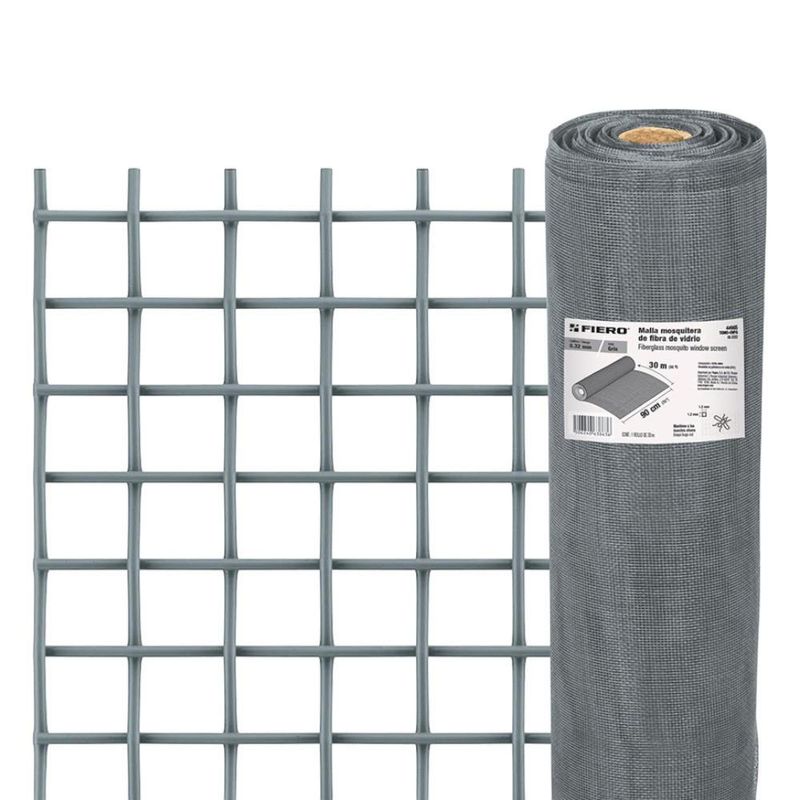 Malla Mosquitera Fibra Vidrio Gris 0.9 M Rollo 30 M