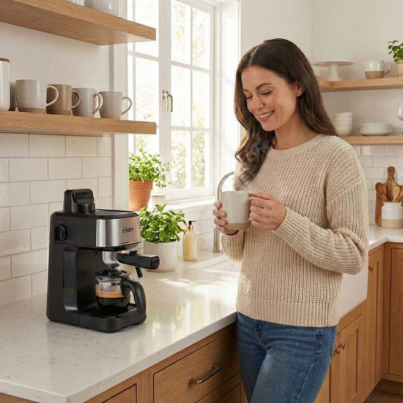 Cafetera Espresso Oster con Vaporizador