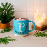 Taza de Cerámica con Letra P de 18.6 Oz