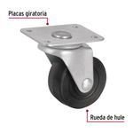 Rodo de Hule Giratorio con Placa de 2 Plg 25 Kg